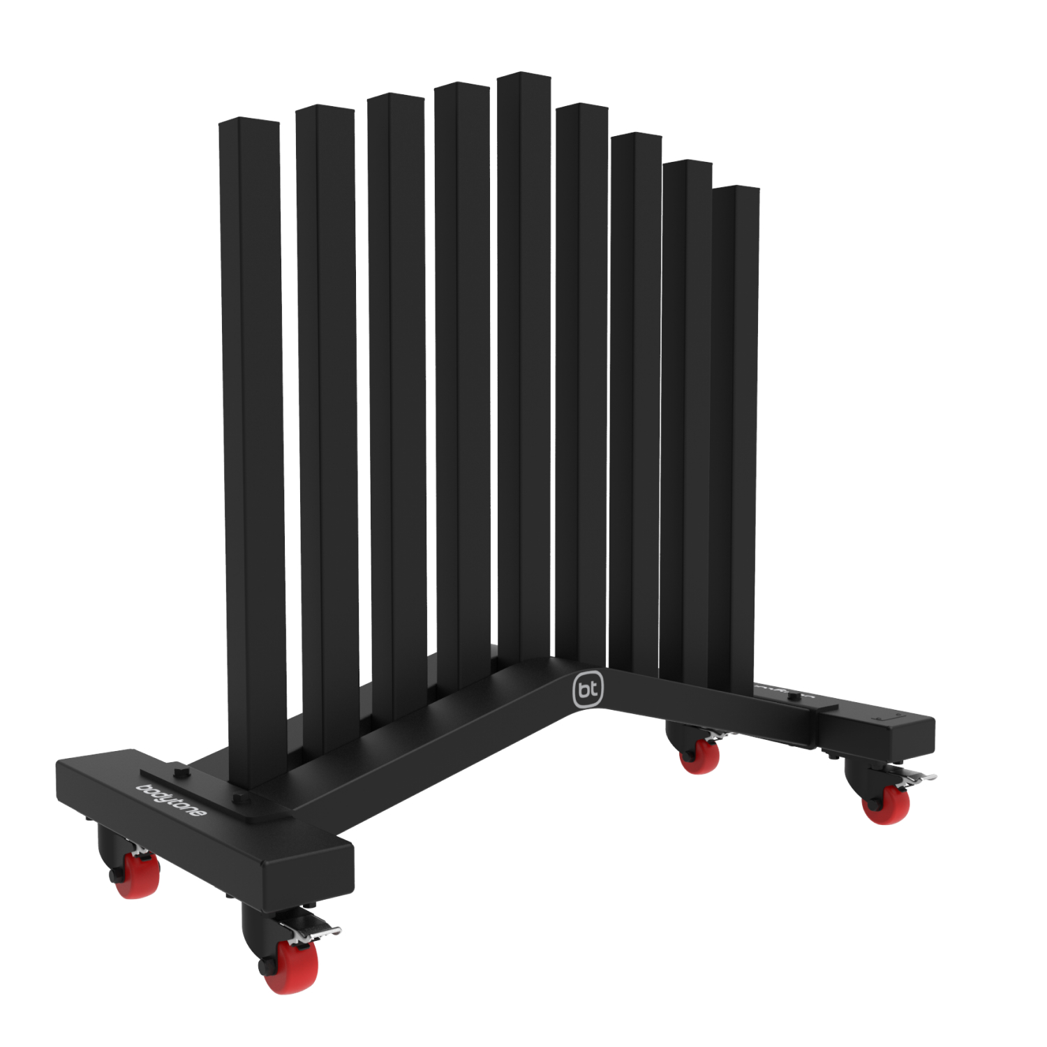 Soporte discos vertical con ruedas Negro