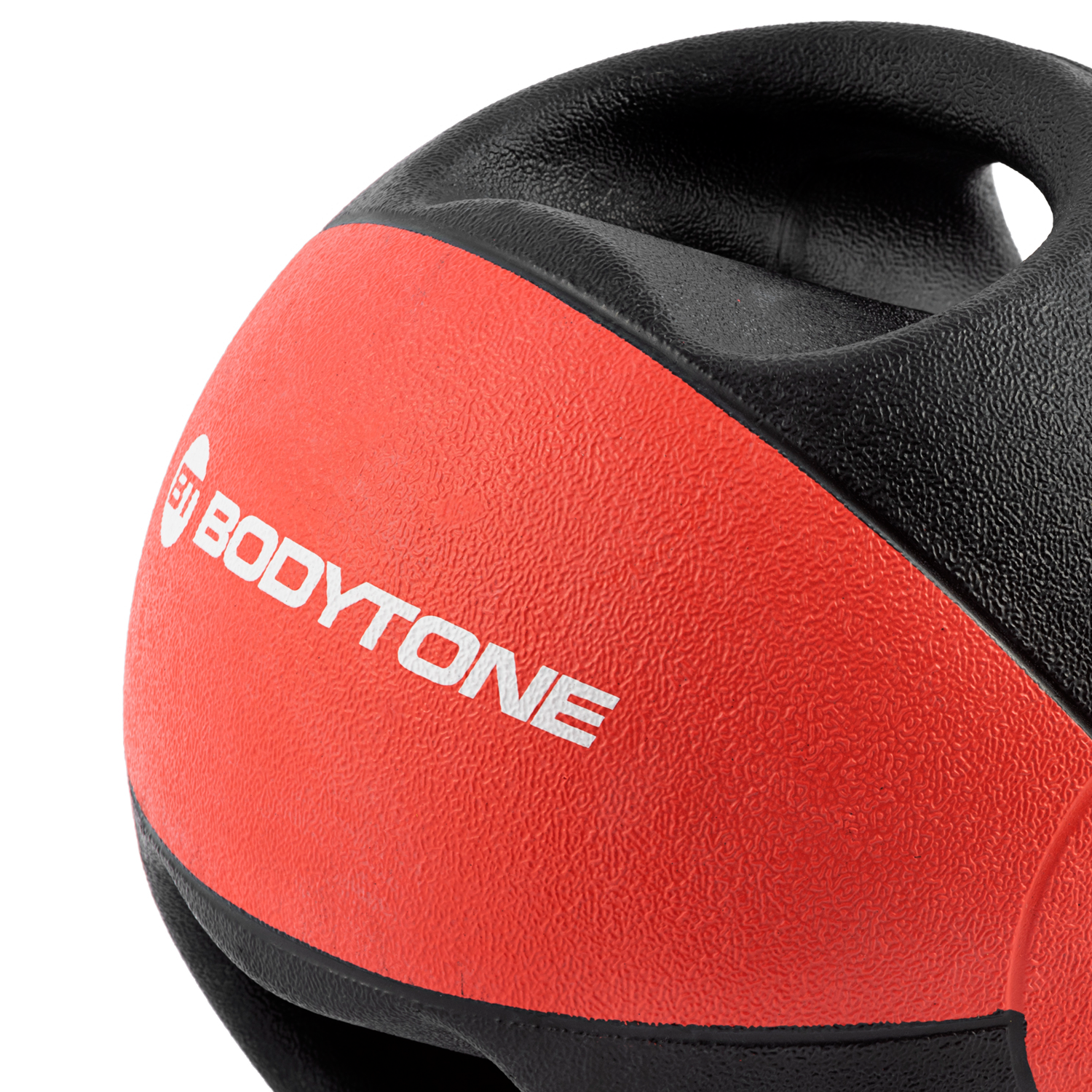 Body Sport Balón medicinal de 8 libras, agarre doble, negro